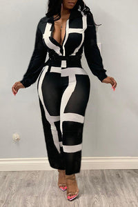 Black and white jumper