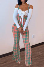 Load image into Gallery viewer, Lace Up Blue and Pink Pant Suit