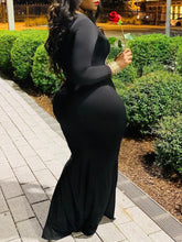 Load image into Gallery viewer, Plus Size Classic O Neck Maxi