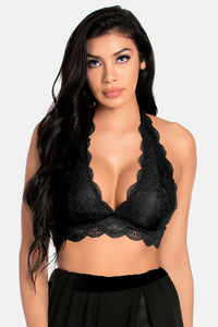 Laced Up Halter Bralette Top