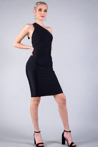 Sexy One Shoulder Bow BodyCon Mini Dress
