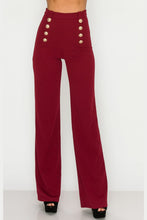 Load image into Gallery viewer, DOUBLE-BREASTED BUTTON FRONT HIGH WAIST PANTS