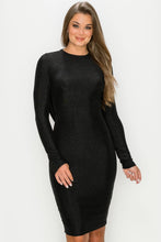 Load image into Gallery viewer, METALLIC OPEN BACK BODYCON DRESS