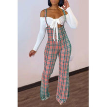 Load image into Gallery viewer, Lace Up Blue and Pink Pant Suit